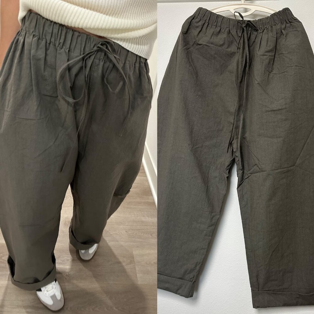NWT Lauren Manoogian Duvet Pants Wide Leg Trousers Lead size 1 - Picture 4 of 11